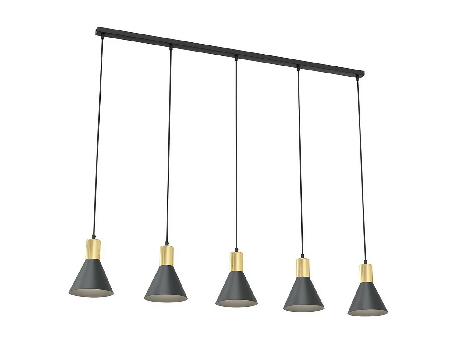 Lampada a Sospensione Rosa, Nero, 116x16x140 cm, Seven Design