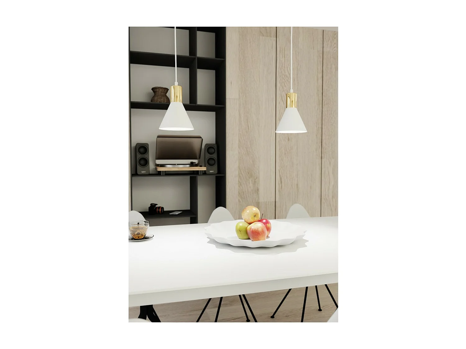 Lampa Wisząca Róża, Biały, 16x16x140 cm, Seven Design