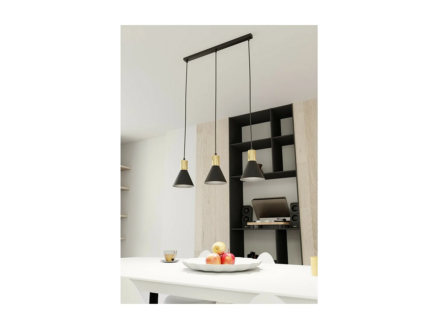 Suspension Rose, Noir, 60x16x140 cm, Seven Design