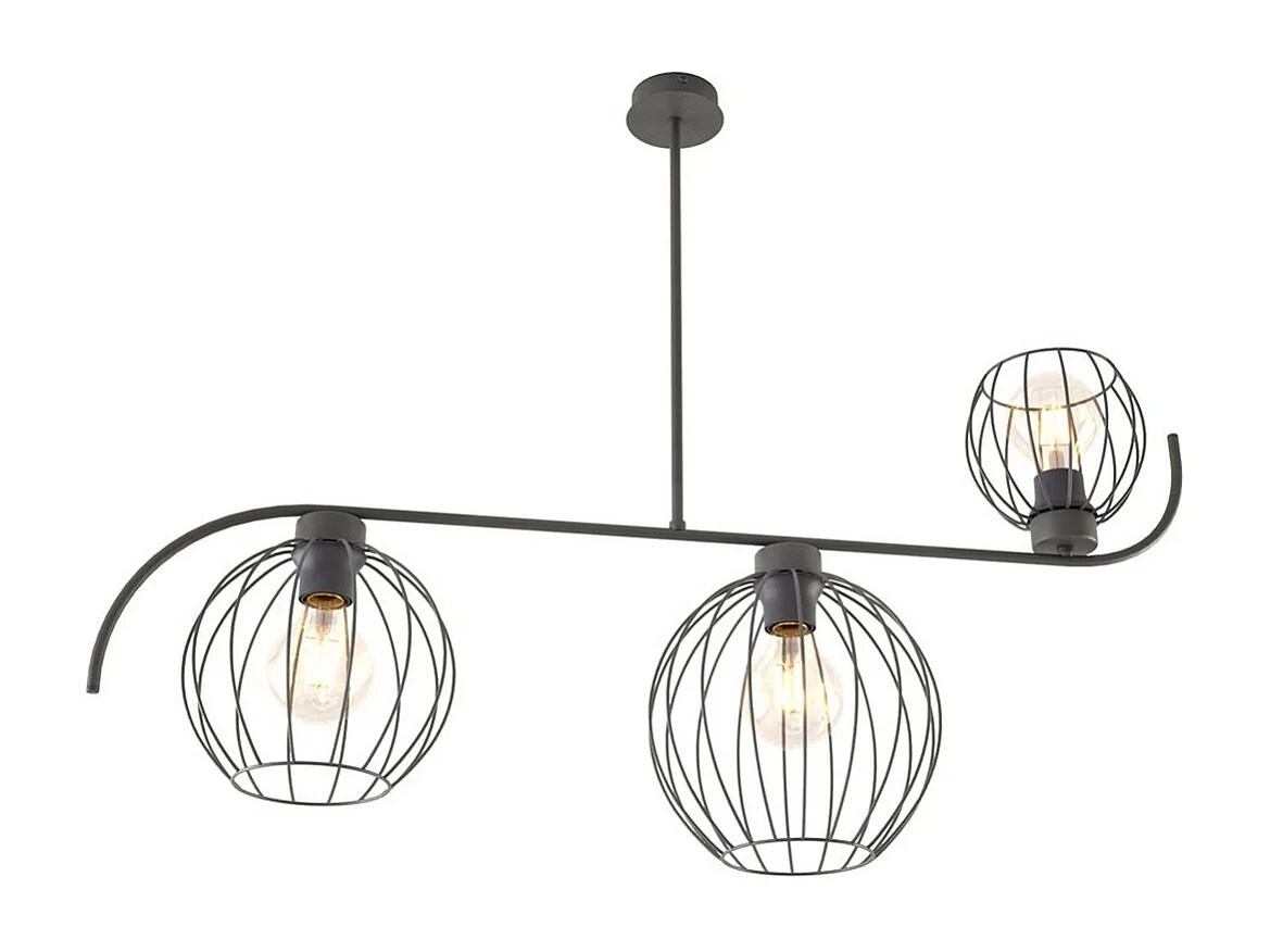 Suspension Echo, Noir, 90x24x70 cm, Seven Design