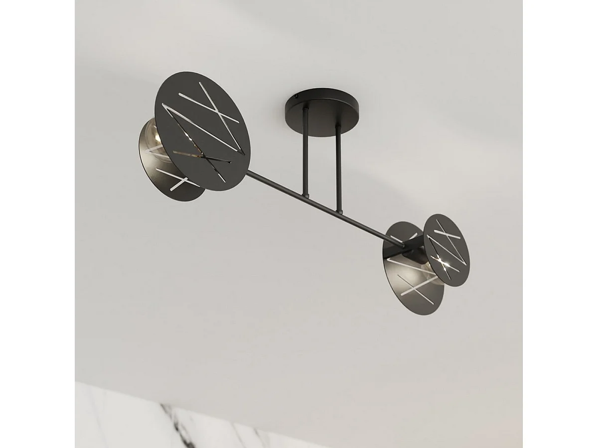 Suspension Frick, Noir, 89x14x120 cm, Seven Design