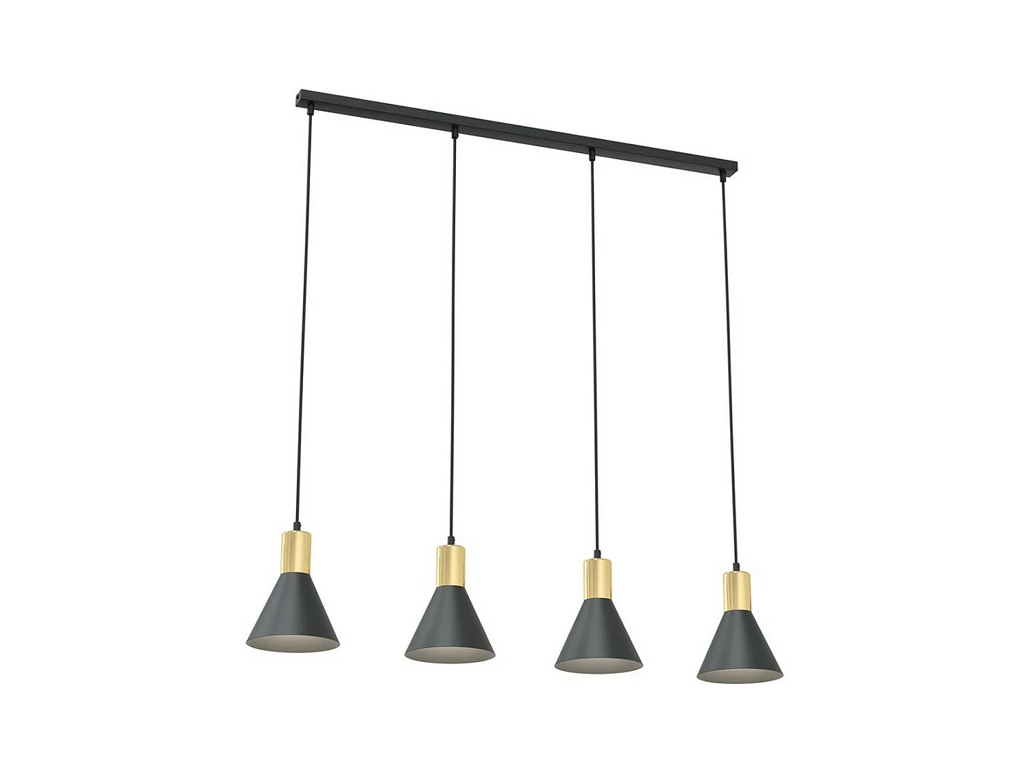 Lampada a Sospensione Rosa, Nero, 90x16x140 cm, Seven Design