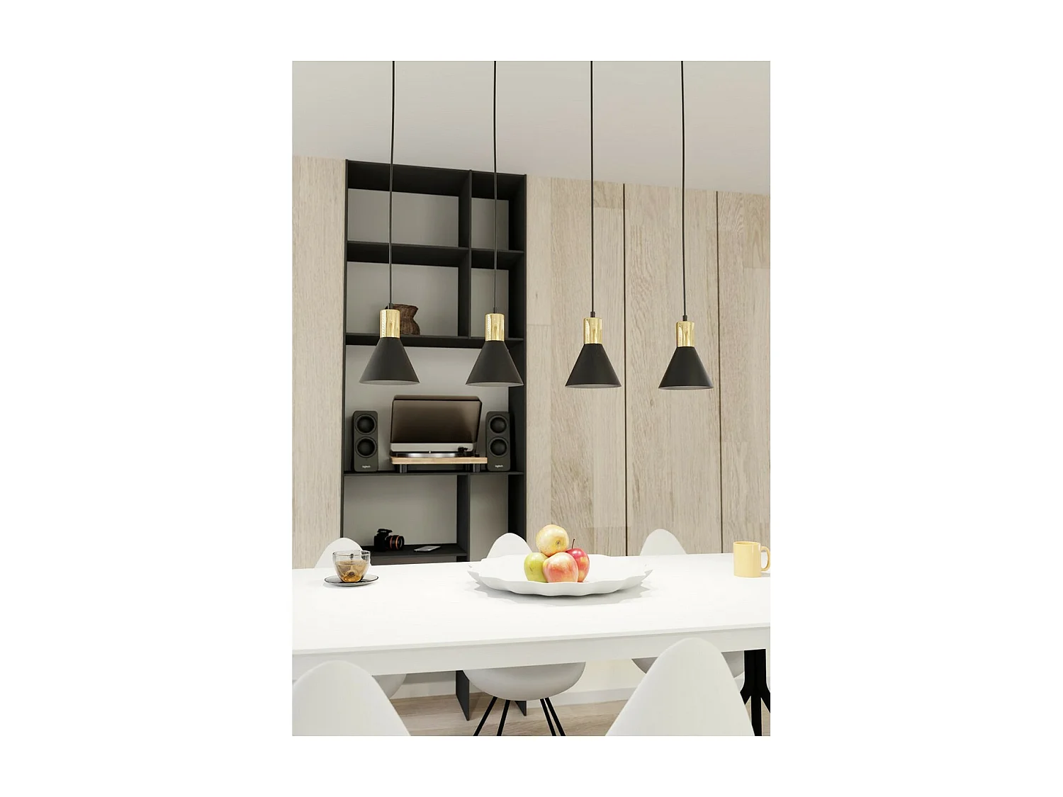 Suspension Rose, Noir, 90x16x140 cm, Seven Design