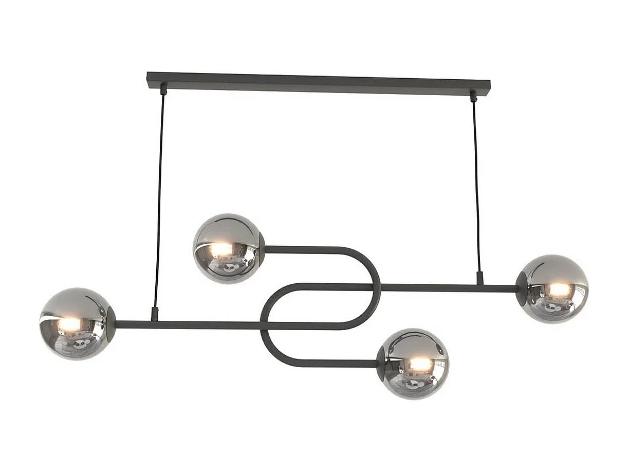 Suspension Atria 3, Noir, 105x15x120 cm, Seven Design