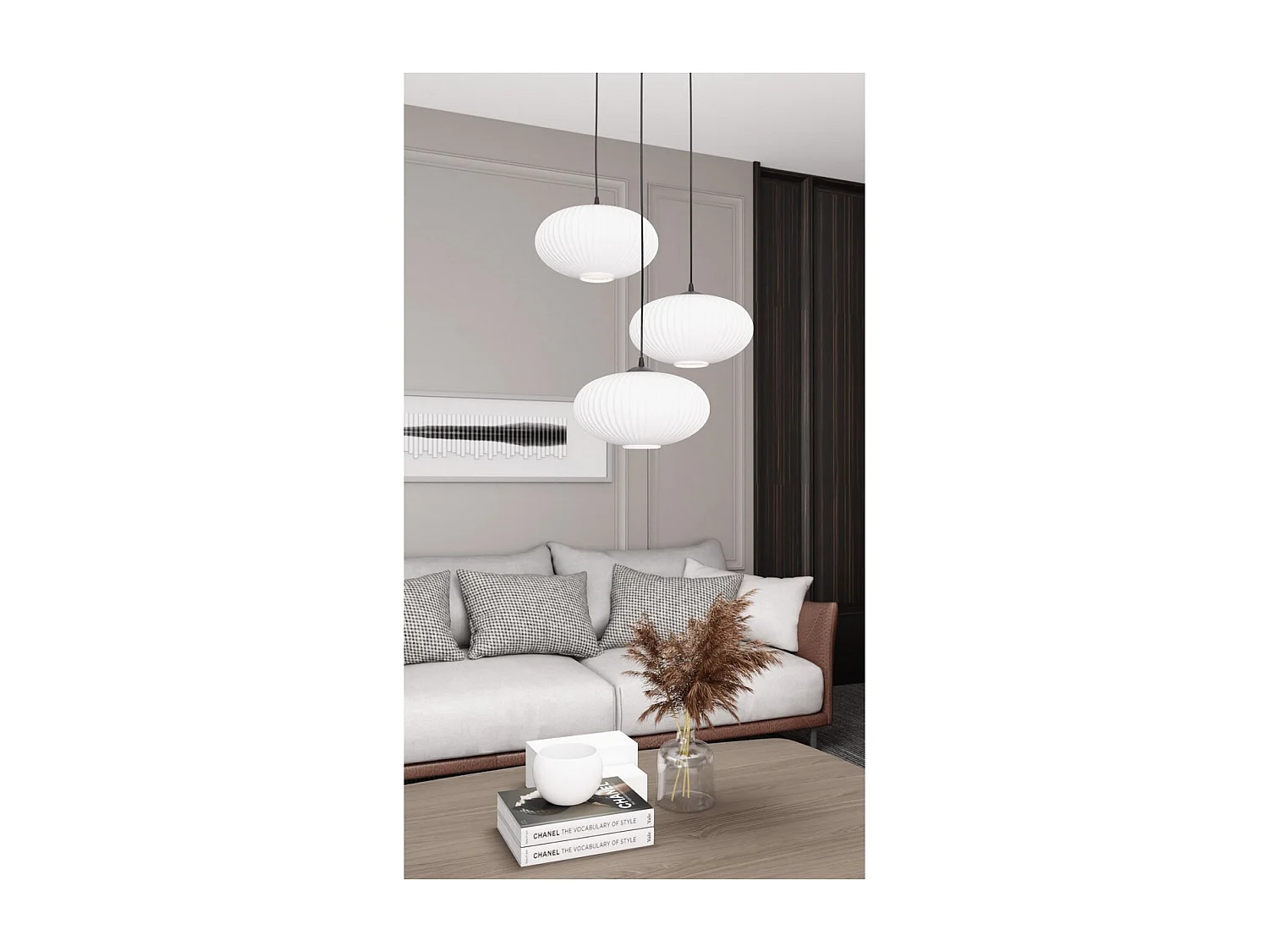 Lámpara de Suspensión Coco 2, Negro, 200x200x200 cm, Seven Design