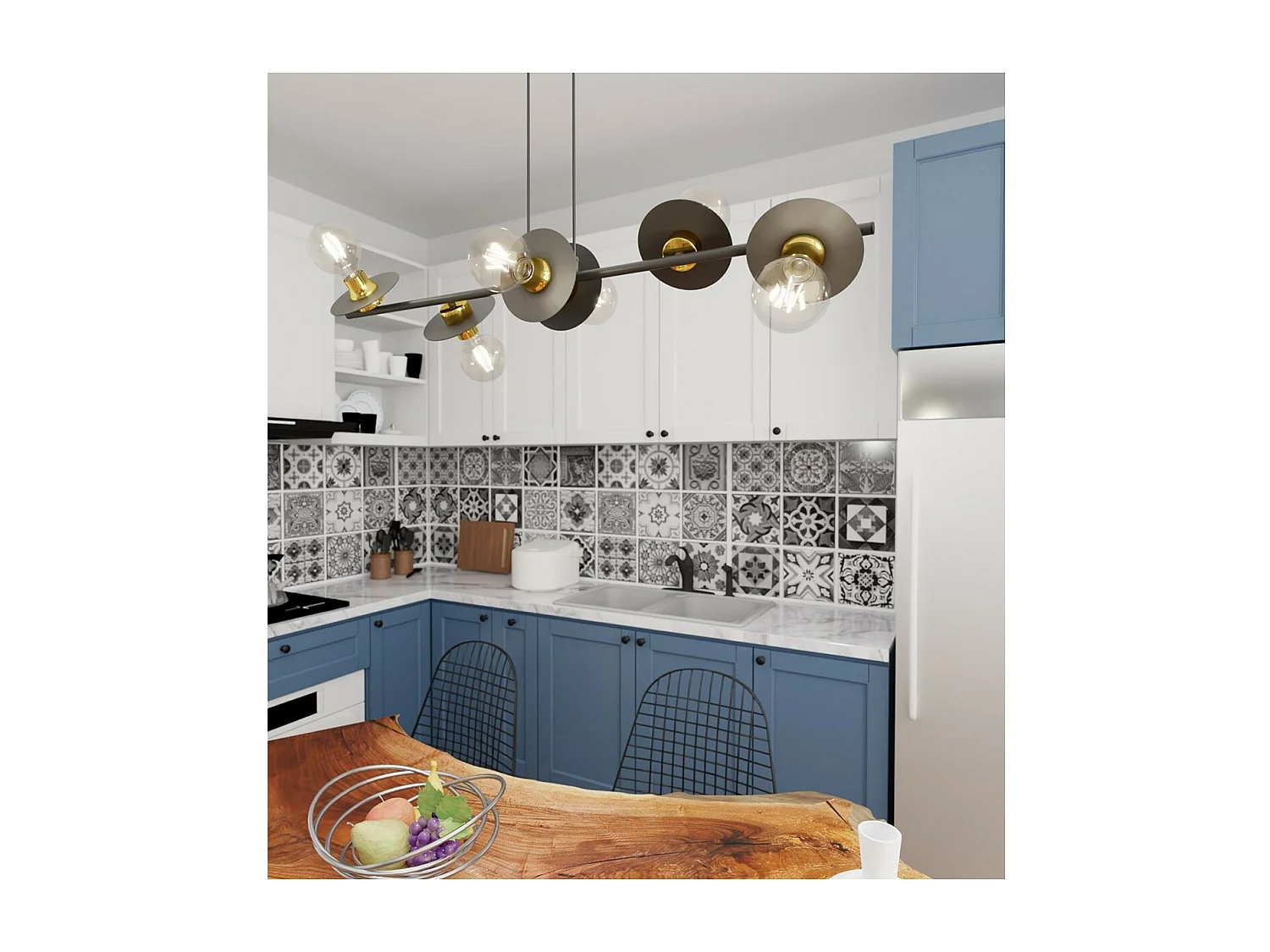 Suspension Token 2, Noir, 100x14x120 cm, Seven Design