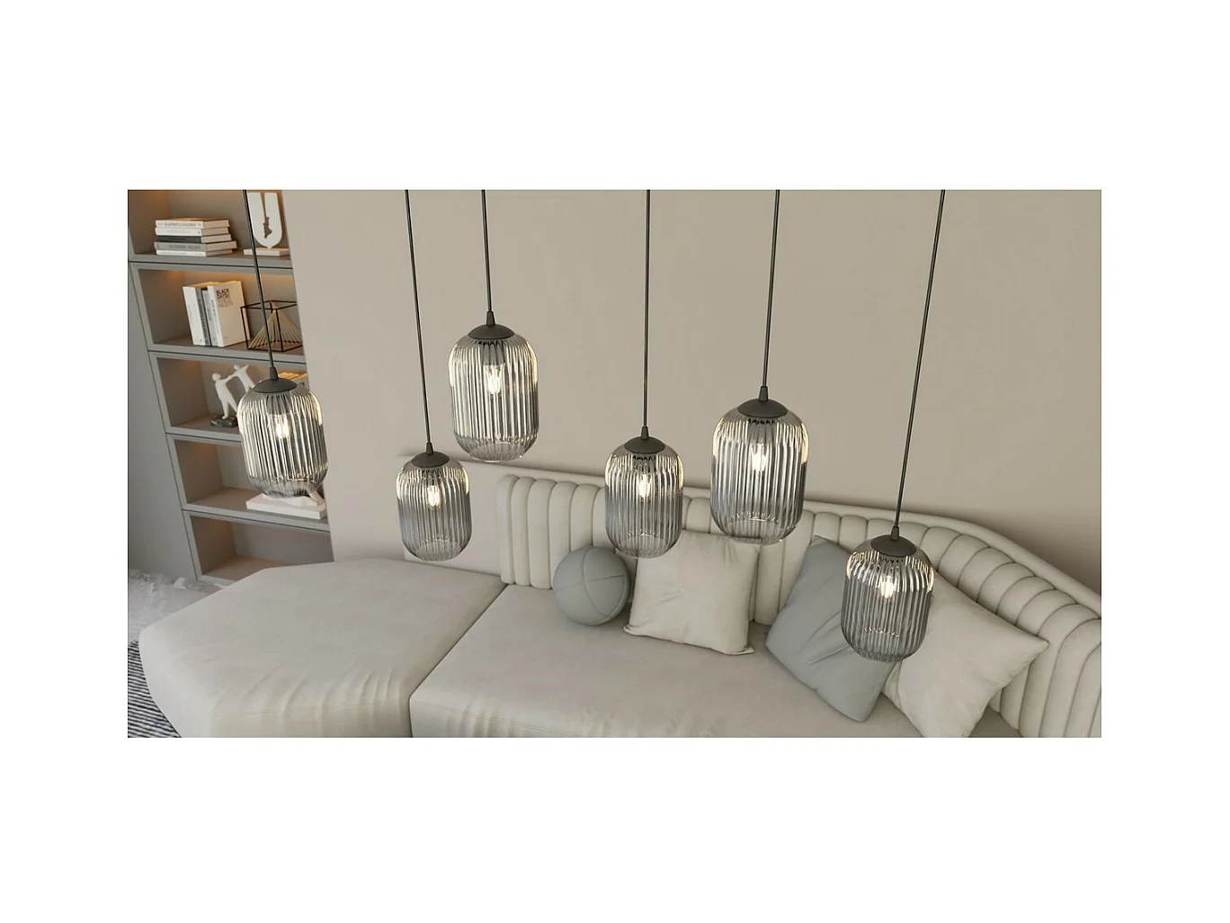 Lampada a Sospensione Verdi, Nero, 30x30x140 cm, EPIKASA
