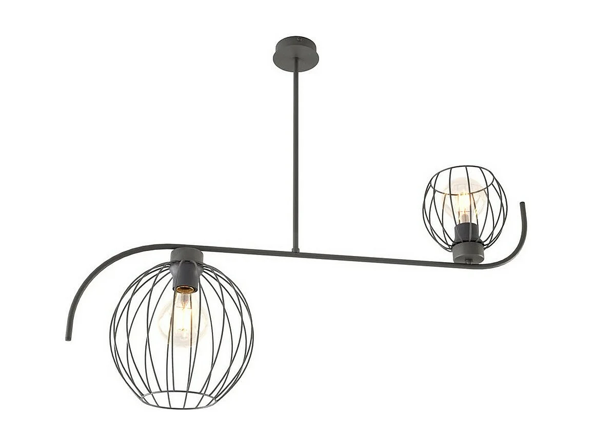 Suspension Echo, Noir, 80x24x70 cm, Seven Design