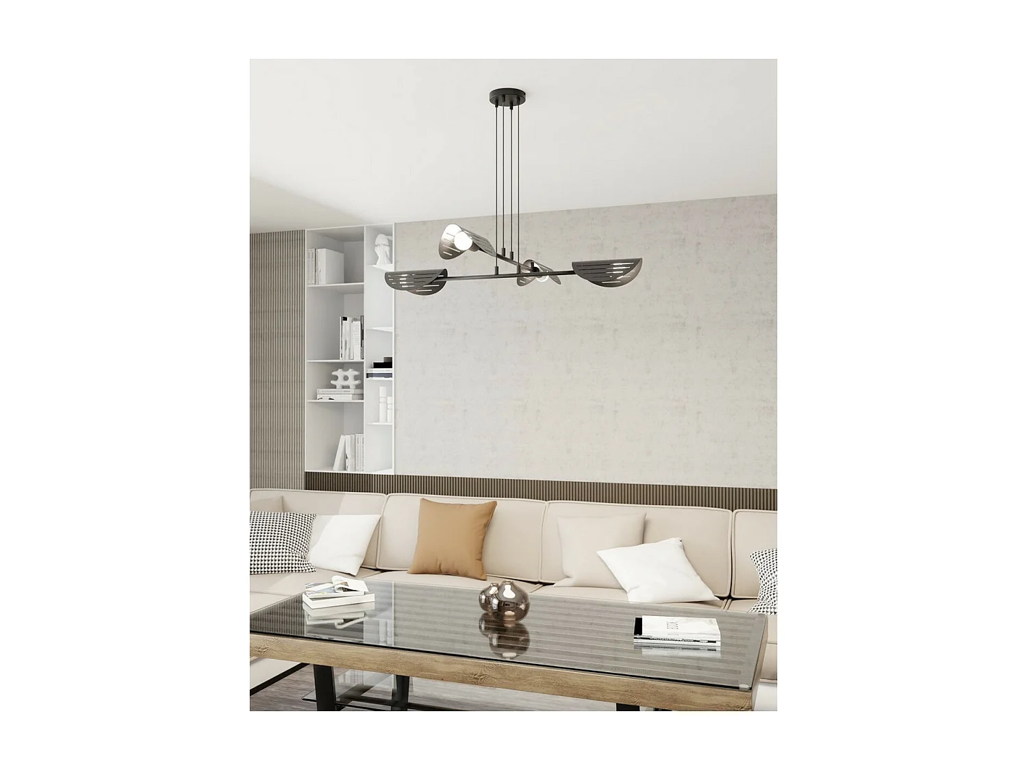 Suspension Saber, Noir, 104x104x120 cm, Seven Design