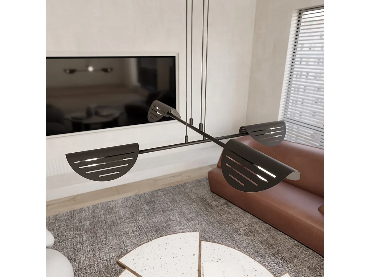 Suspension Saber, Noir, 104x104x120 cm, Seven Design