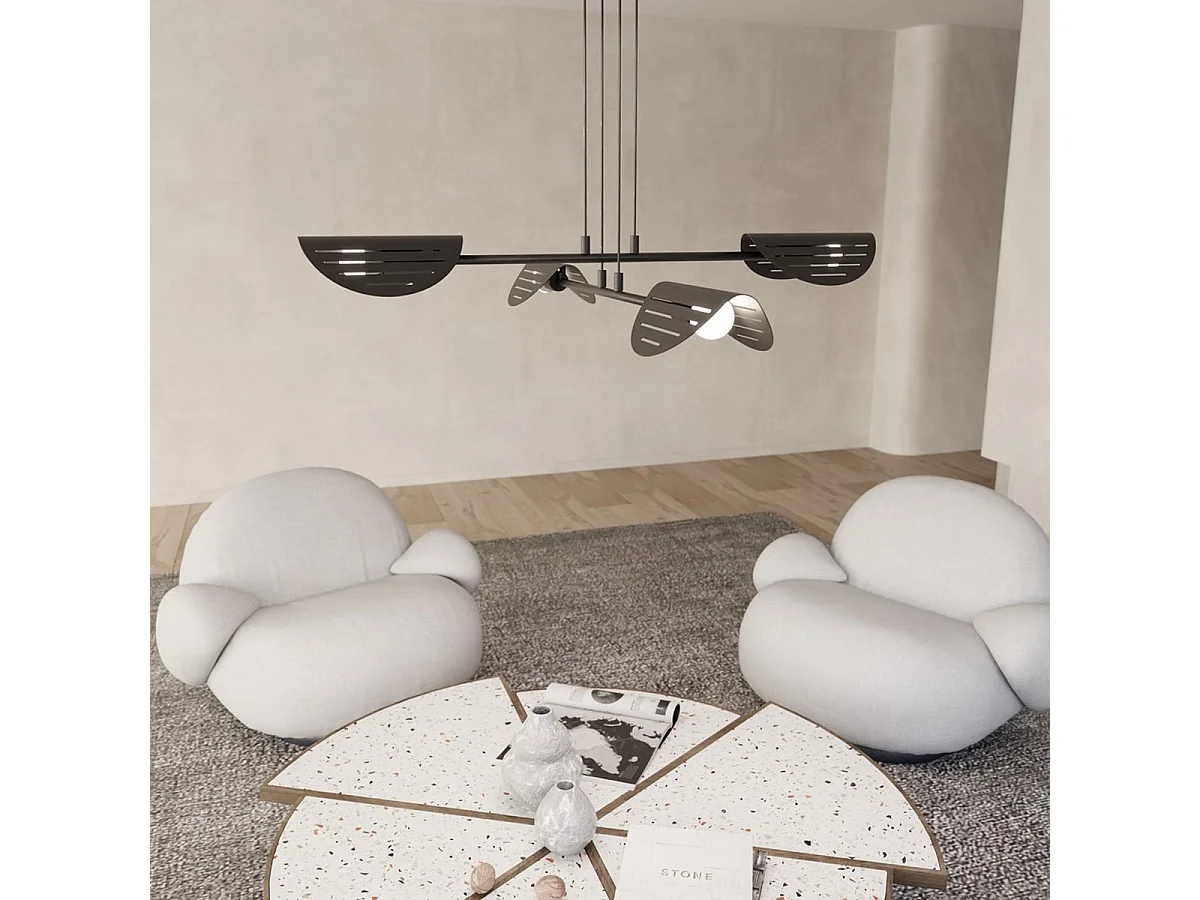 Suspension Saber, Noir, 104x104x120 cm, Seven Design