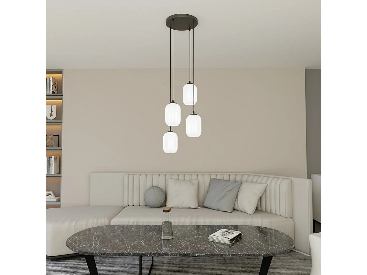 Suspension Verdi 10, Noir, 30x30x140 cm, Seven Design