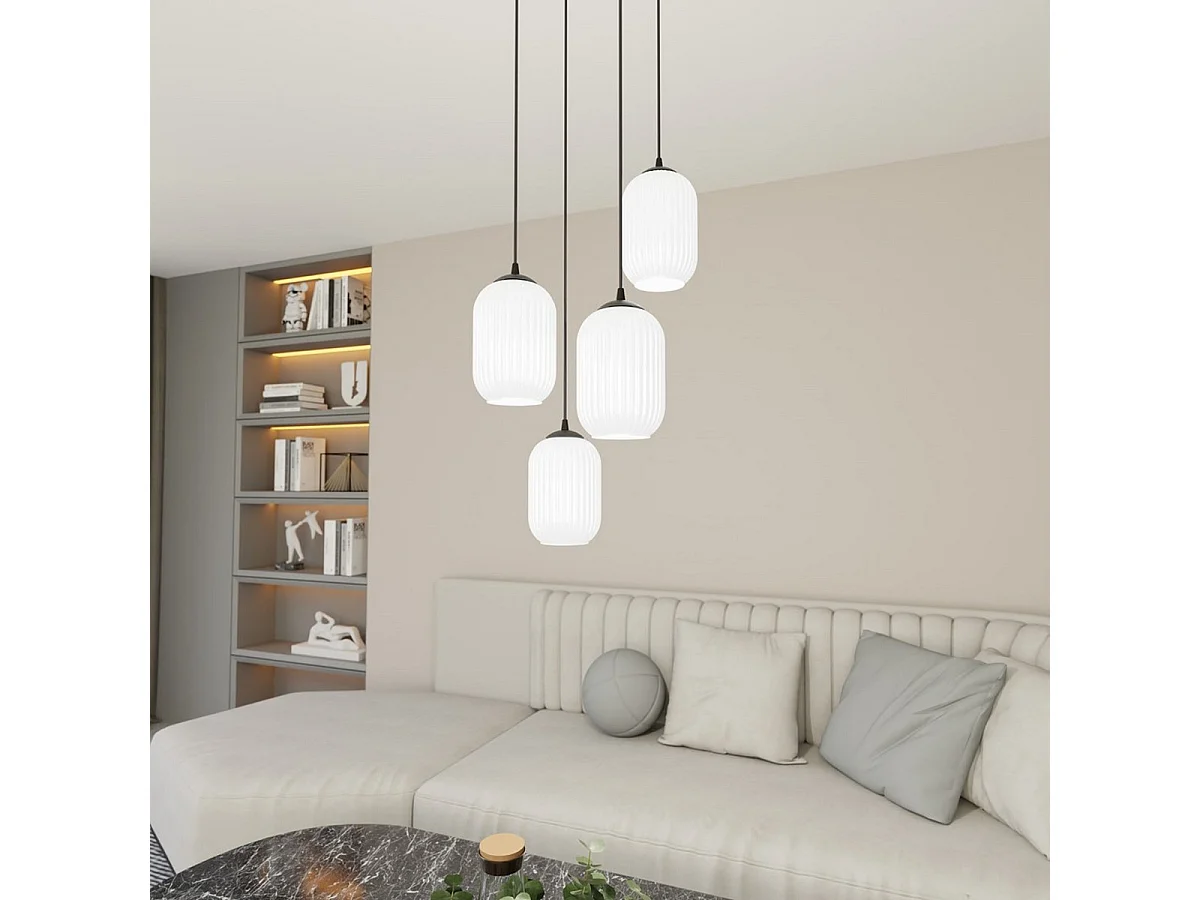 Suspension Verdi 10, Noir, 30x30x140 cm, Seven Design