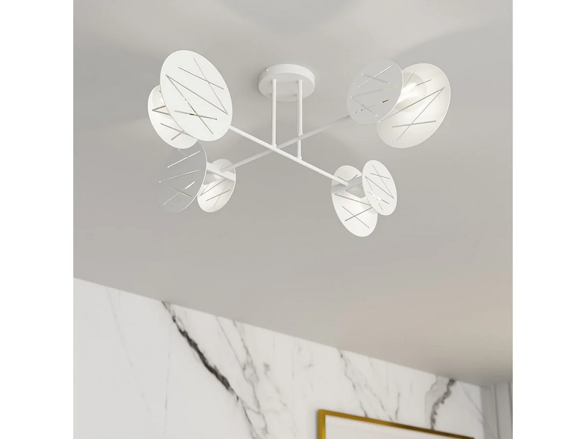 Candeeiro Suspenso Frick, Branco, 89x89x120 cm, Seven Design