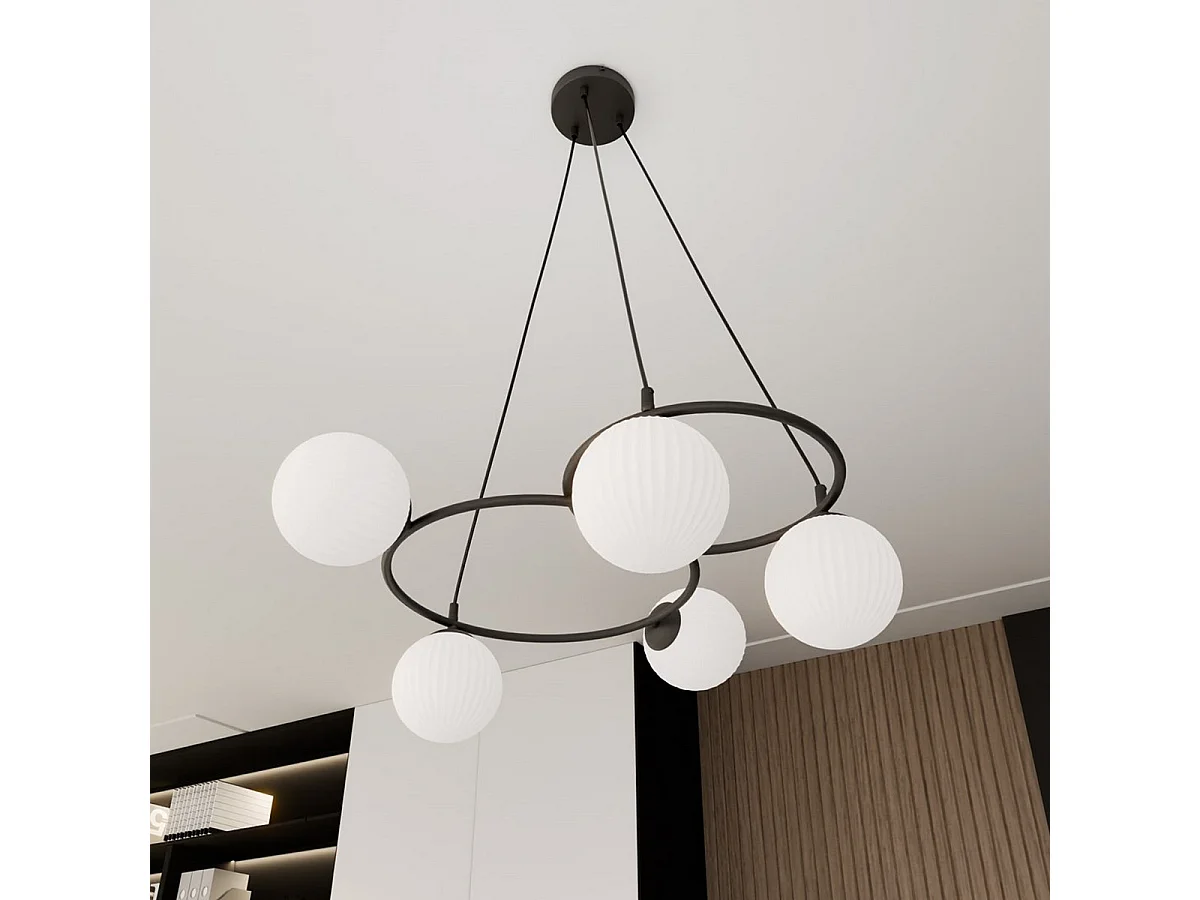 Suspension Libra, Noir, 70x70x140 cm, Seven Design