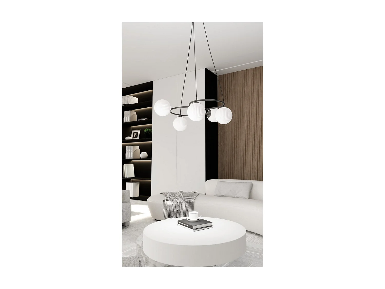 Suspension Libra, Noir, 70x70x140 cm, Seven Design