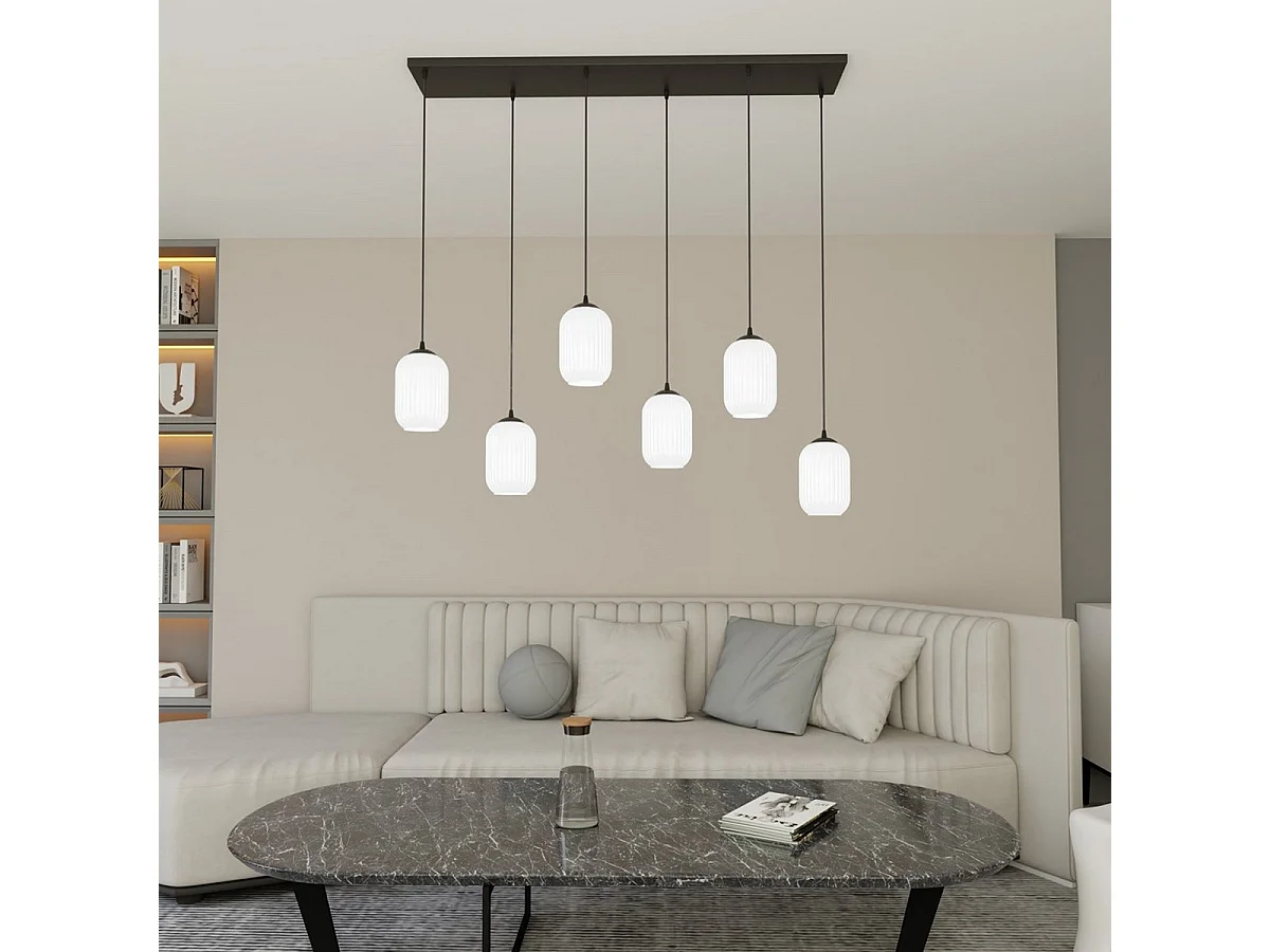 Suspension Verdi 11, Noir, 115x22x140 cm, Seven Design