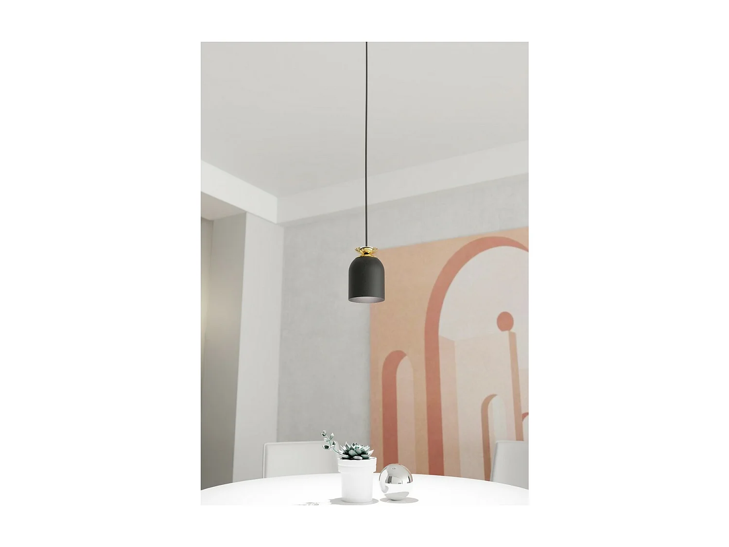 Lampa Wisząca Target, Czarny, 11x11x140 cm, Seven Design