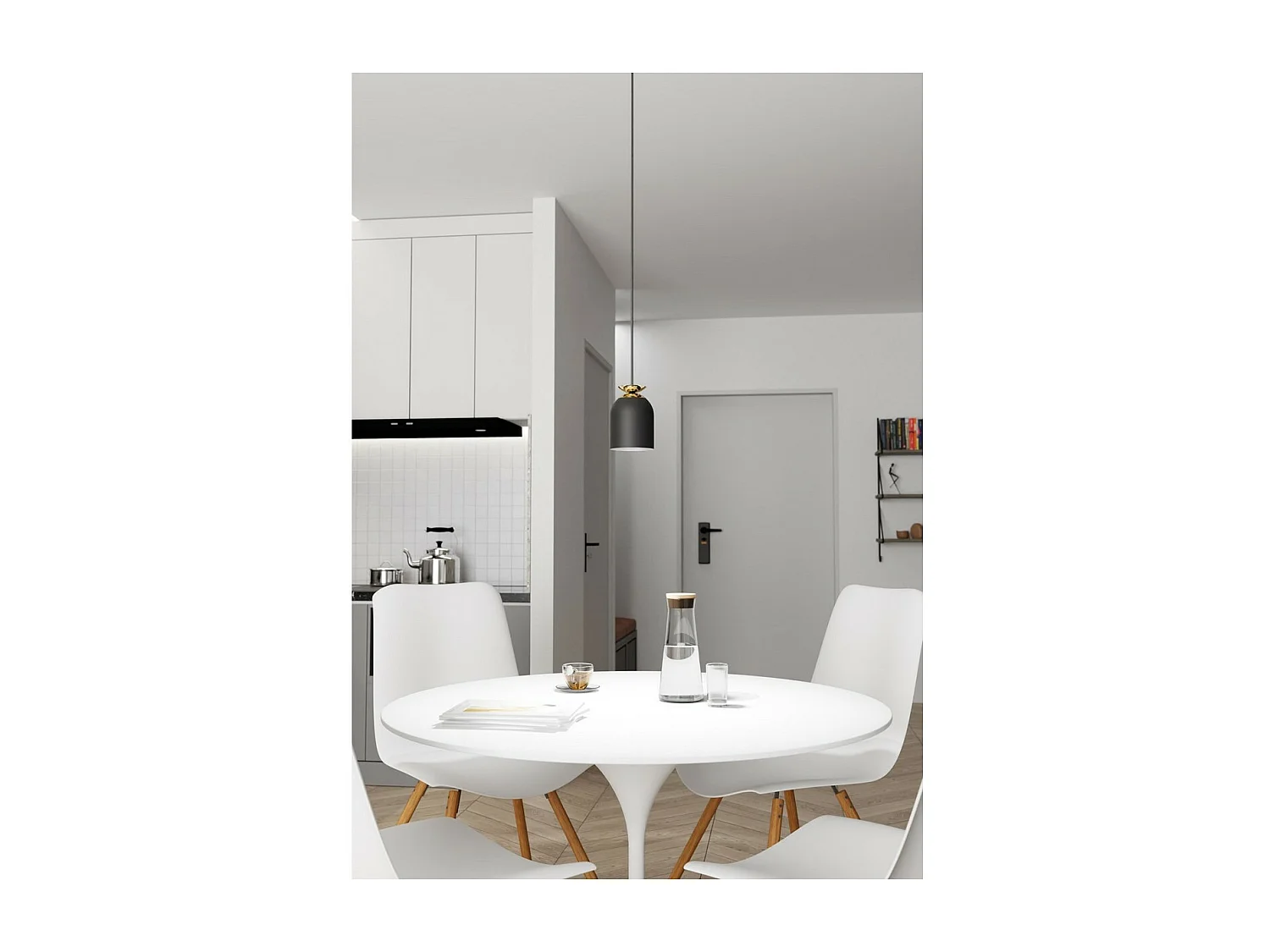 Lampa Wisząca Target, Czarny, 11x11x140 cm, Seven Design