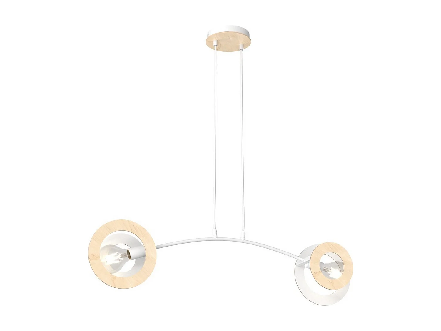 Lampada a Sospensione Skiva, Bianco, 89x14x120 cm, Seven Design