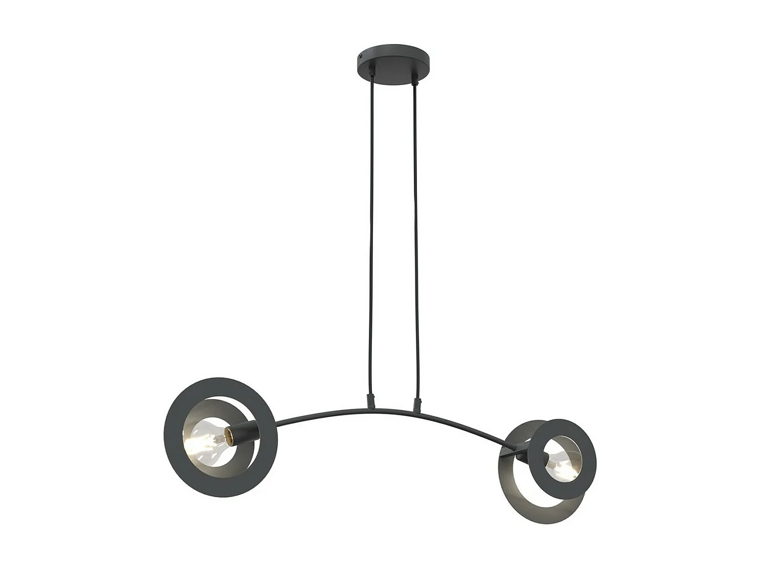 Suspension Euphorie, Noir, 89x14x120 cm, Seven Design