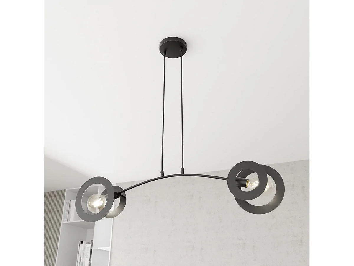Suspension Euphorie, Noir, 89x14x120 cm, Seven Design