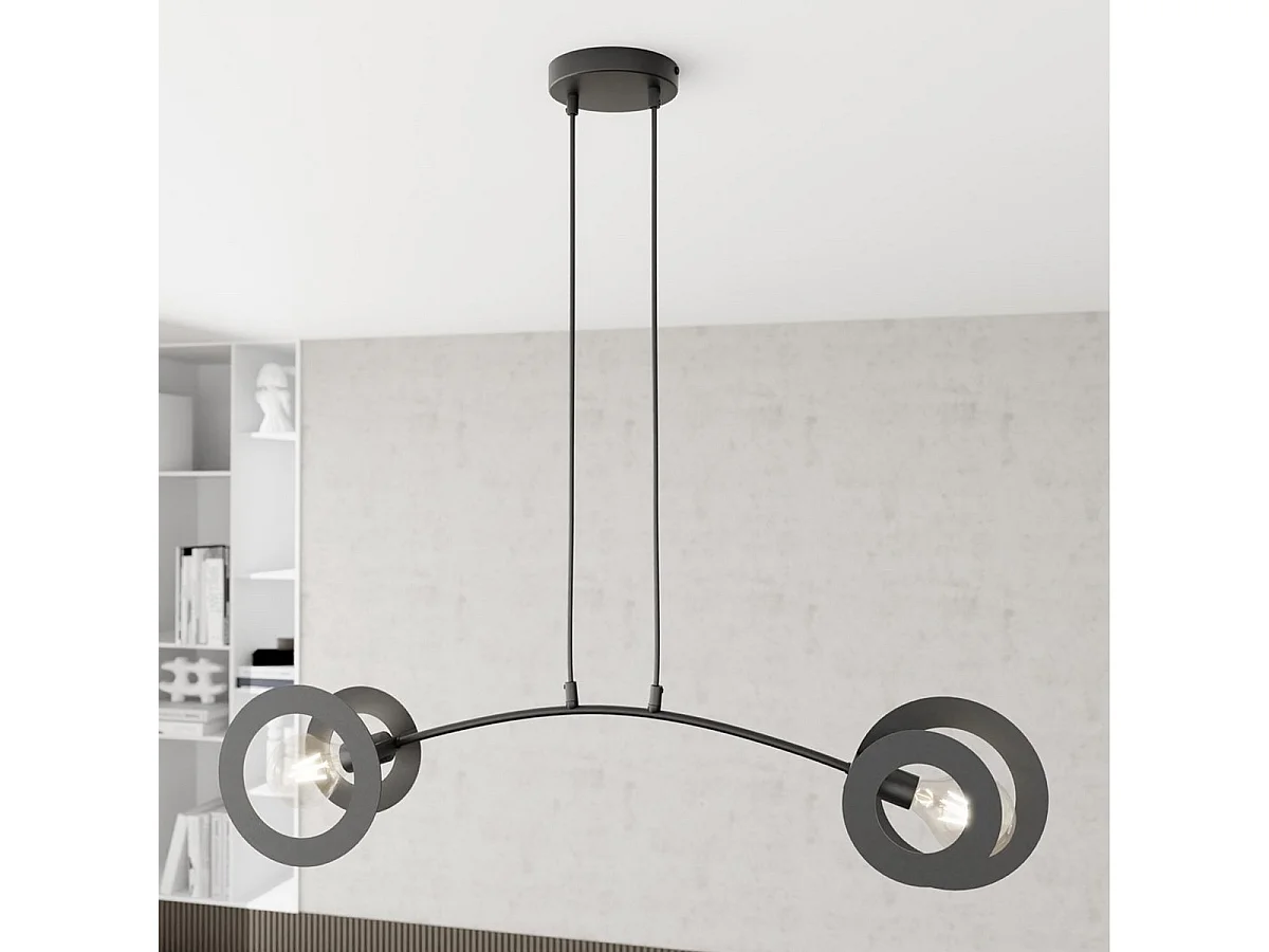 Suspension Euphorie, Noir, 89x14x120 cm, Seven Design