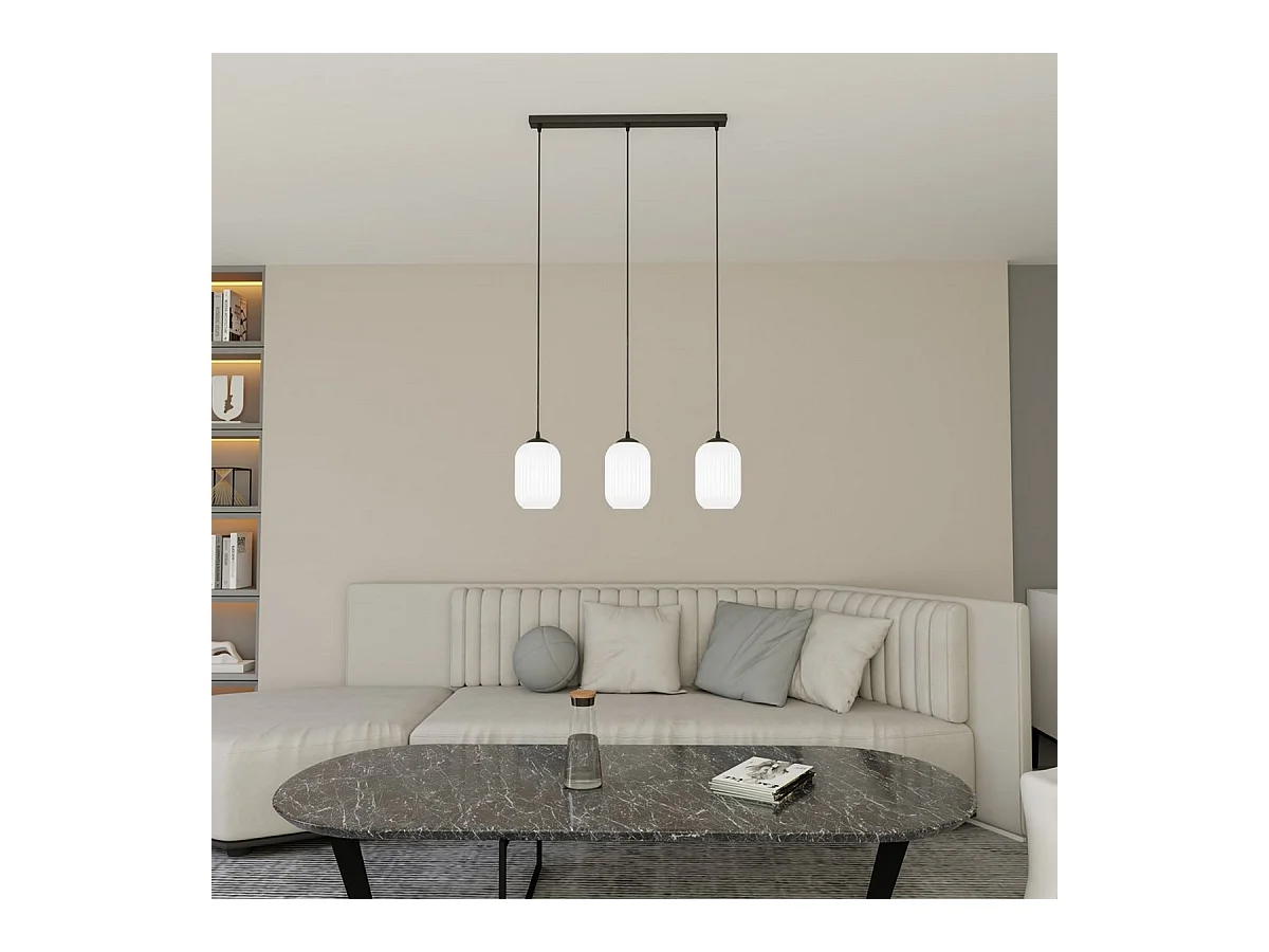 Lampada a Sospensione Verdi, Nero, 60x14x140 cm, EPIKASA