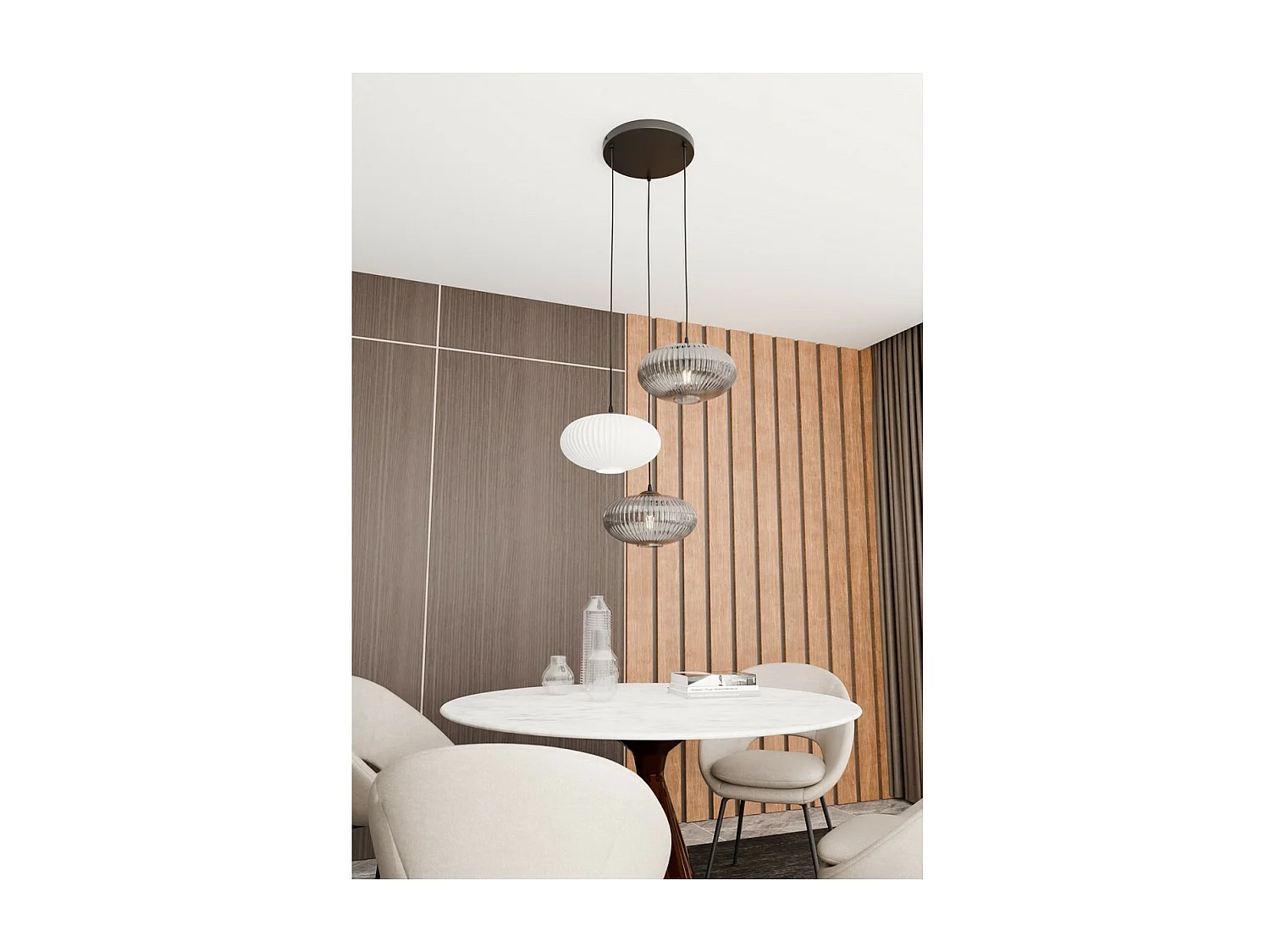 Hanglamp Coco 10, Zwart, 200x200x200 cm, Seven Design