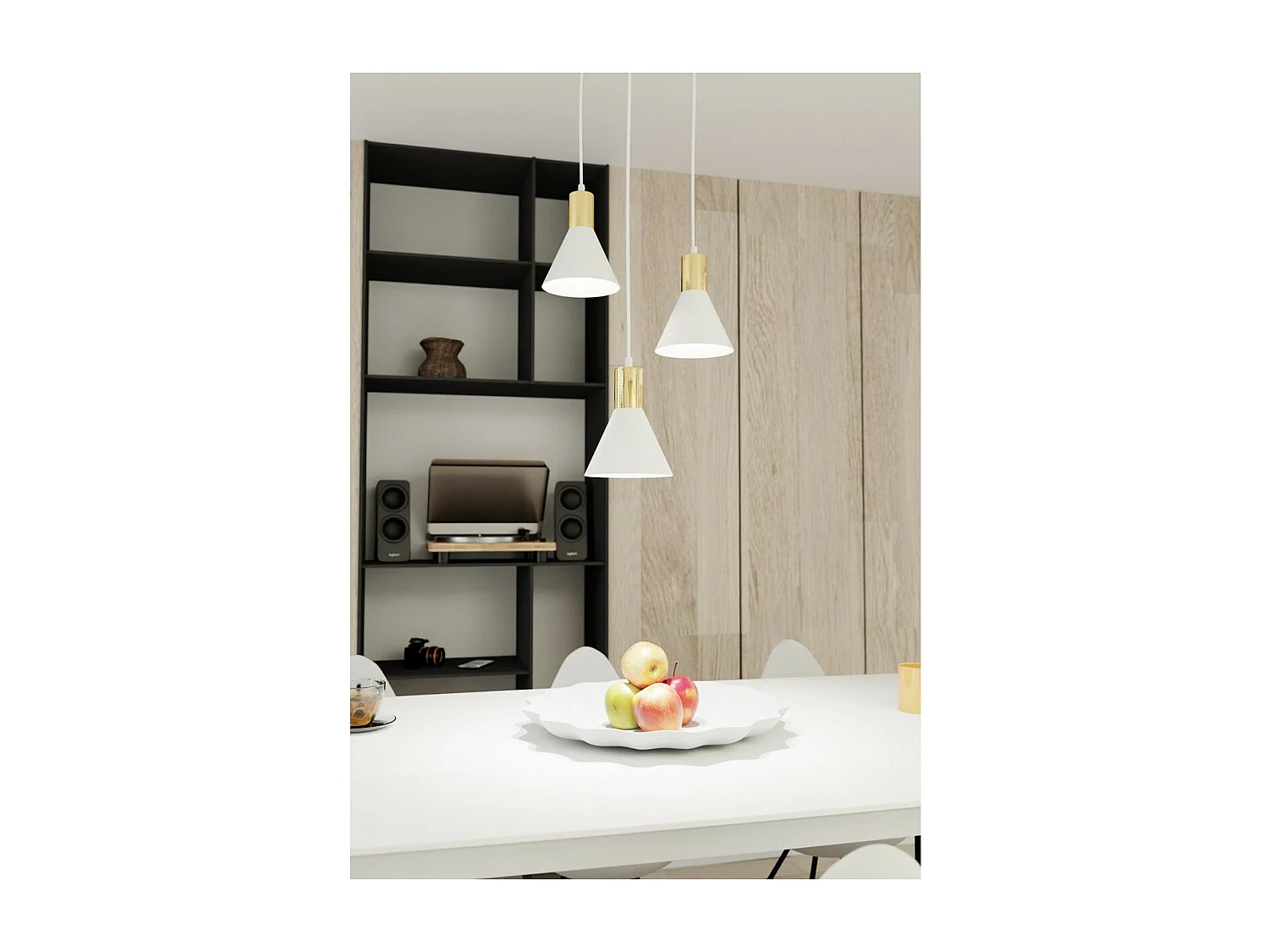 Lampa Wisząca Róża, Biały, 30x30x140 cm, Seven Design