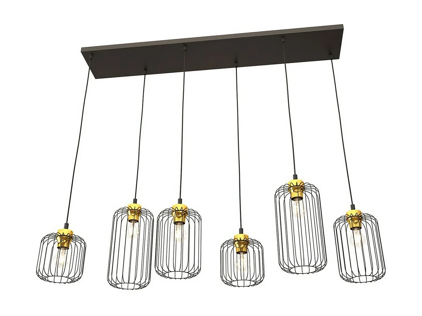 Suspension Vander 9, Noir, 115x22x140 cm, Seven Design