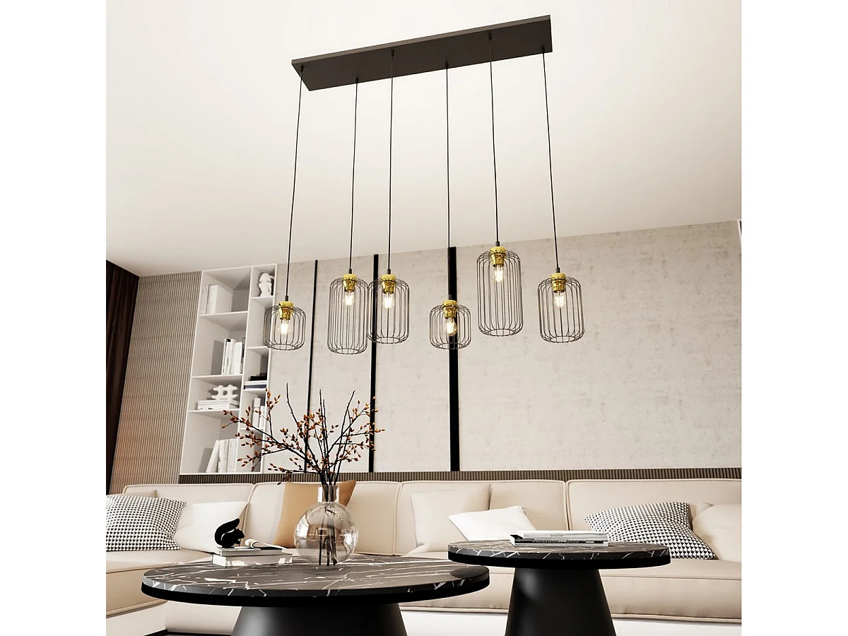 Suspension Vander 9, Noir, 115x22x140 cm, Seven Design