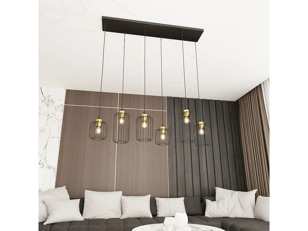 Suspension Vander 9, Noir, 115x22x140 cm, Seven Design