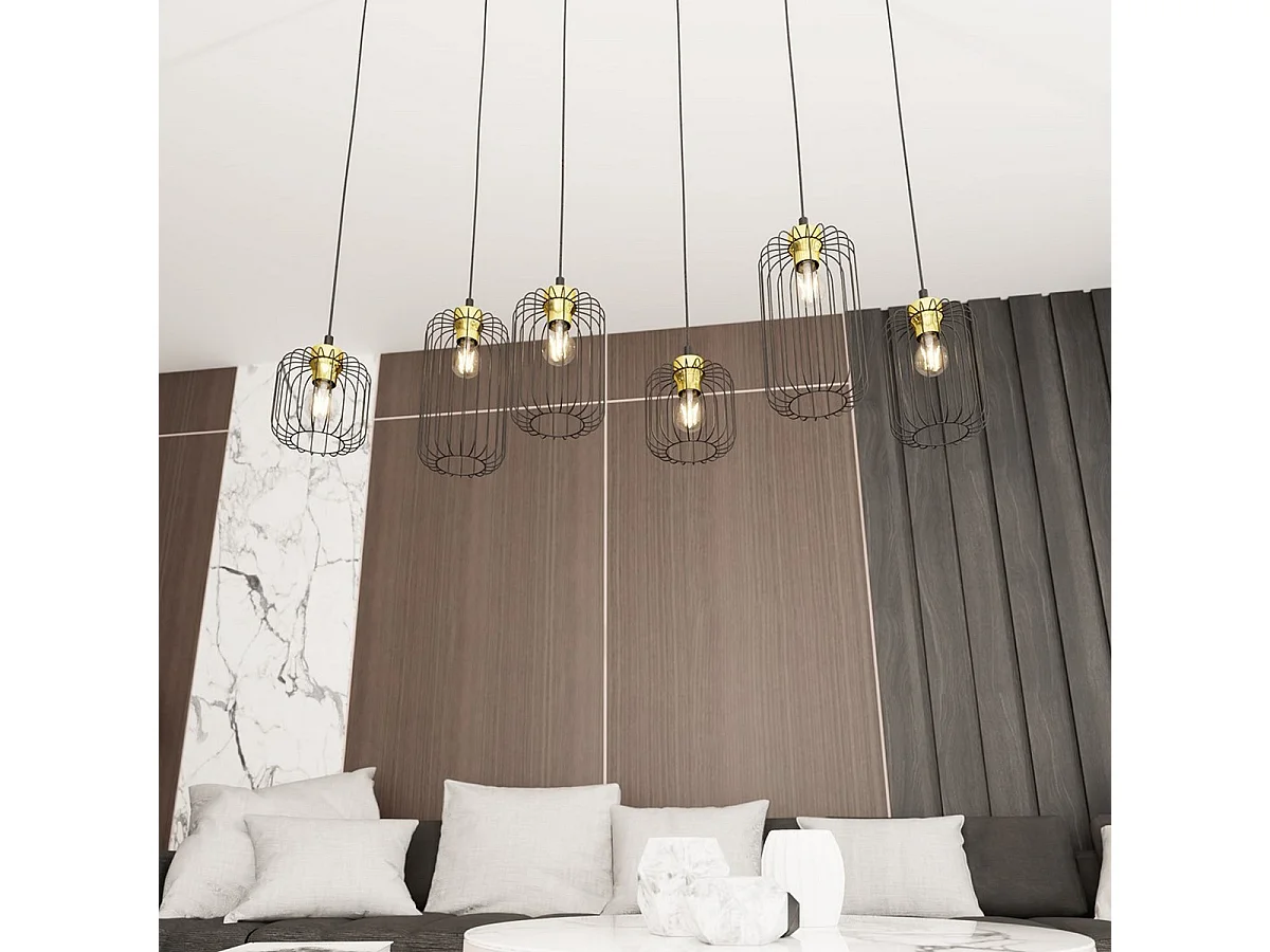 Suspension Vander 9, Noir, 115x22x140 cm, Seven Design