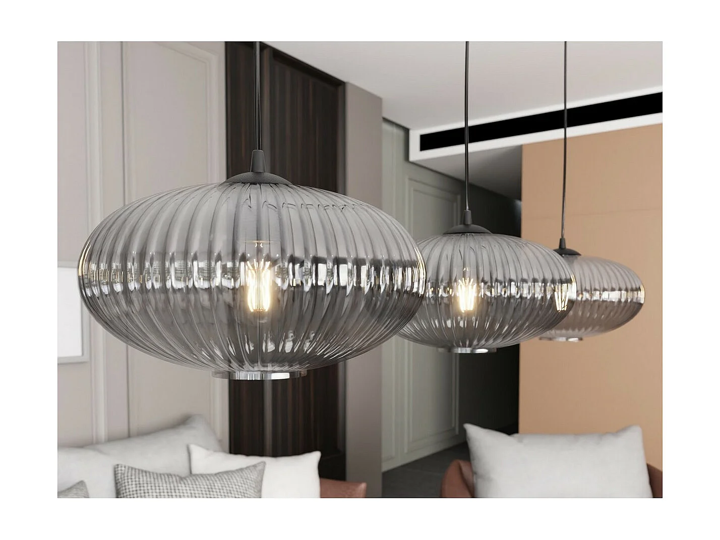 Suspension Coco 6, Noir, 200x200x200 cm, Seven Design