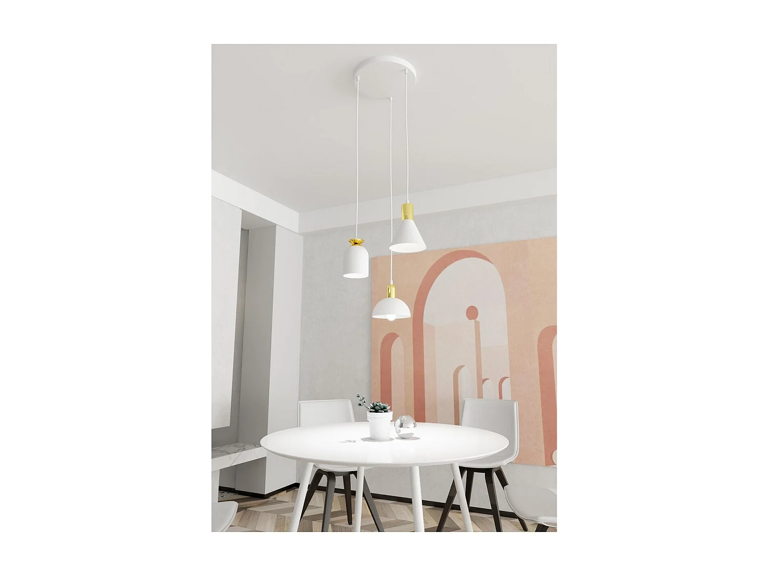 Suspension Fox, Blanc, 30x30x140 cm, Seven Design