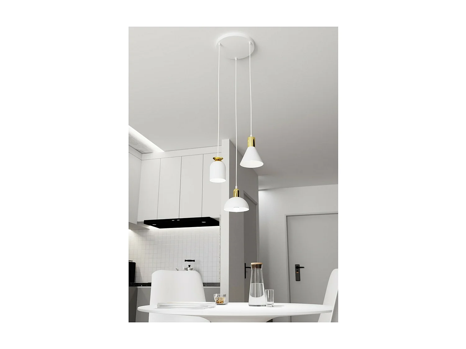 Suspension Fox, Blanc, 30x30x140 cm, Seven Design