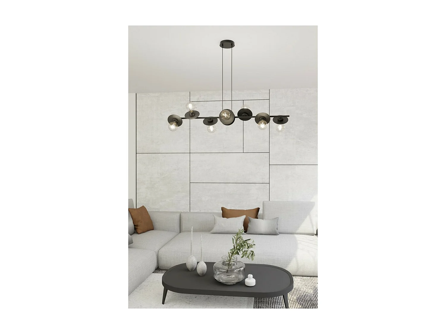 Suspension Token 1, Noir, 120x14x120 cm, Seven Design