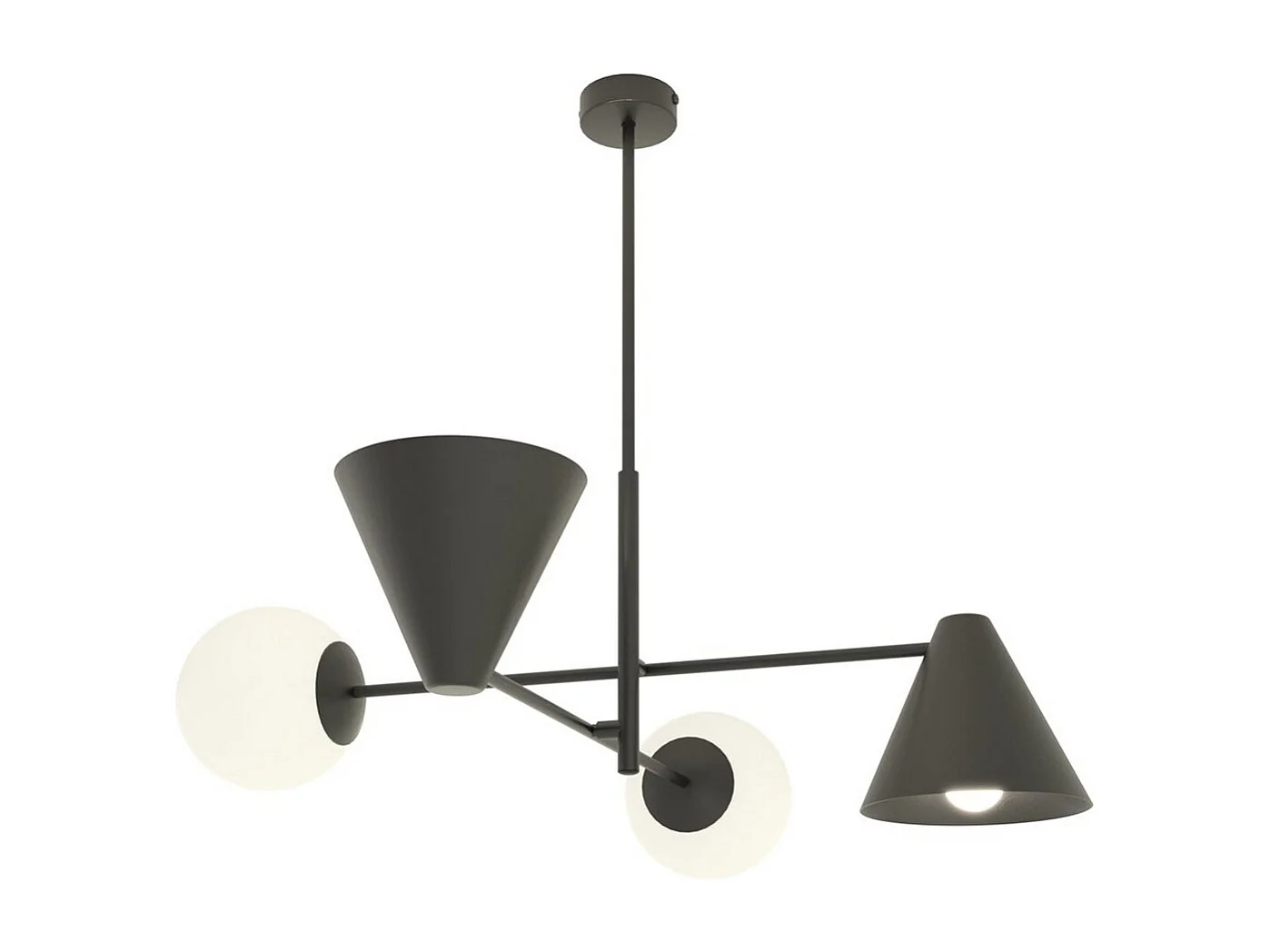 Suspension Hermes, Noir, 70x60x70 cm, Seven Design