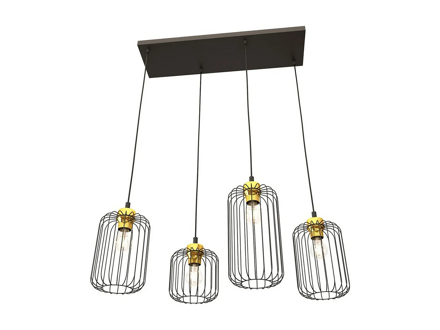 Suspension Vander 8, Noir, 70x16x140 cm, Seven Design