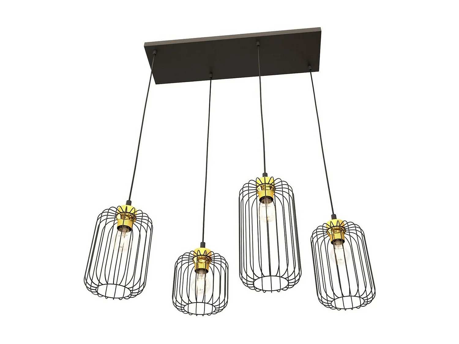 Suspension Vander 8, Noir, 70x16x140 cm, Seven Design