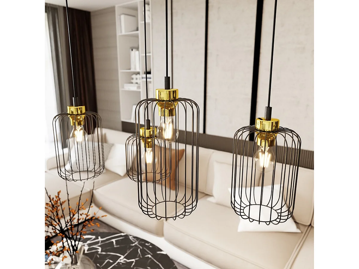 Suspension Vander 8, Noir, 70x16x140 cm, Seven Design