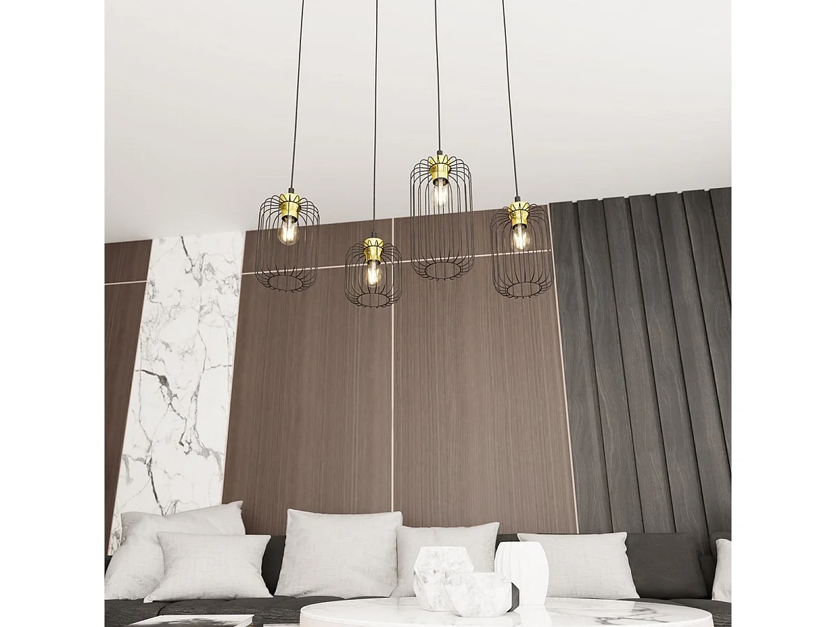 Suspension Vander 8, Noir, 70x16x140 cm, Seven Design