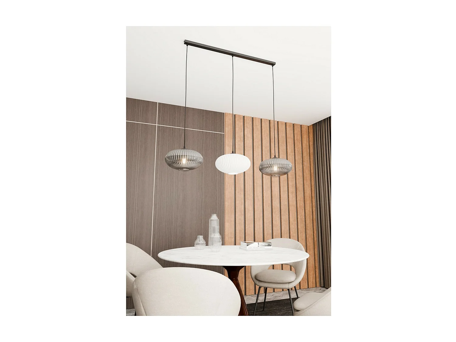 Candeeiro Suspenso Coco 9, Preto, 200x200x200 cm, Seven Design