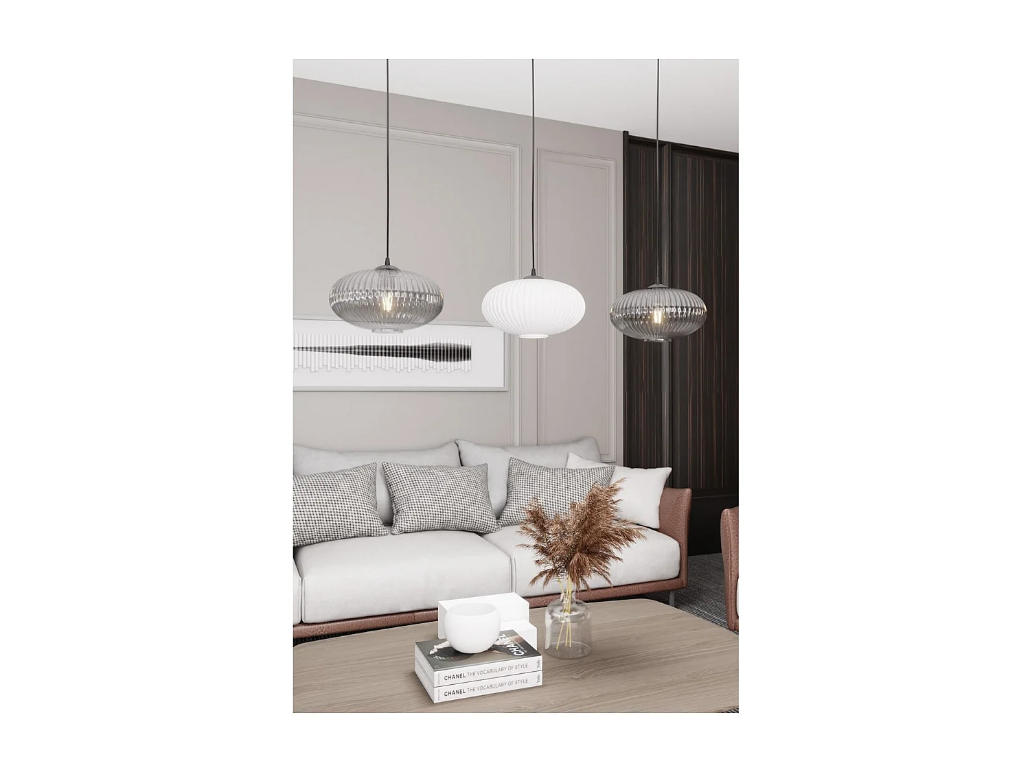 Candeeiro Suspenso Coco 9, Preto, 200x200x200 cm, Seven Design