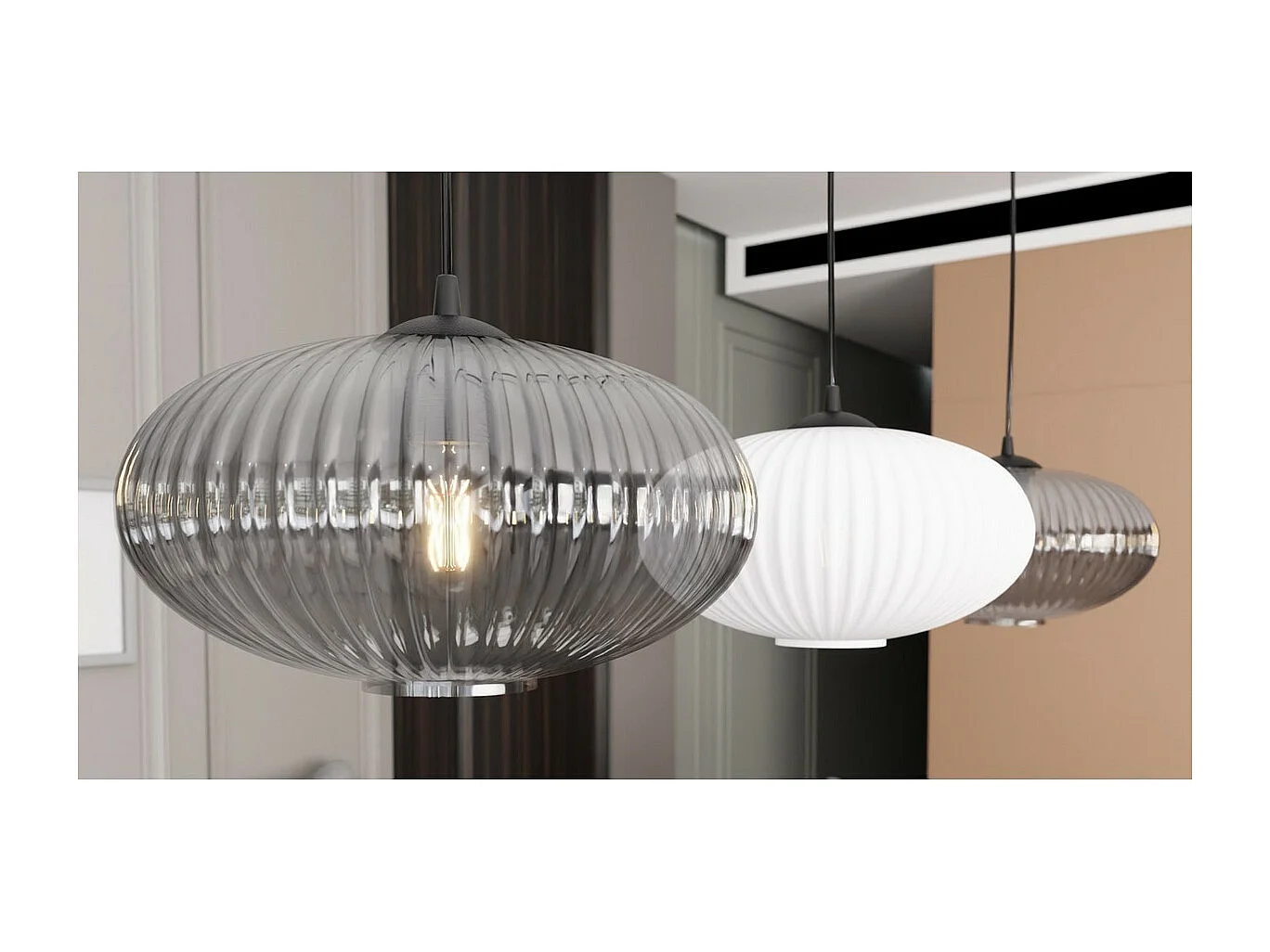 Candeeiro Suspenso Coco 9, Preto, 200x200x200 cm, Seven Design