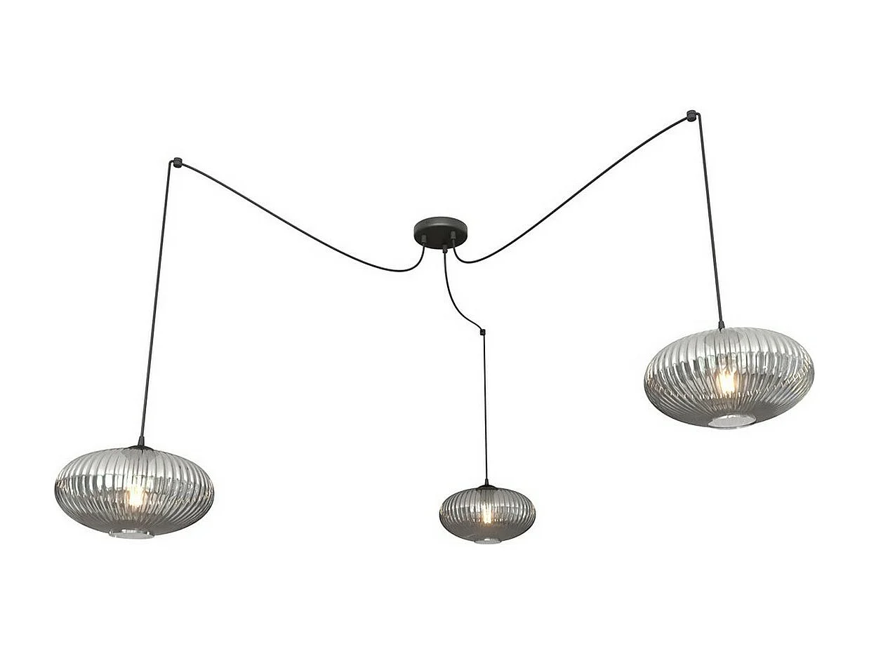 Hanglamp Origo 4, Zwart, 200x200x200 cm, Seven Design