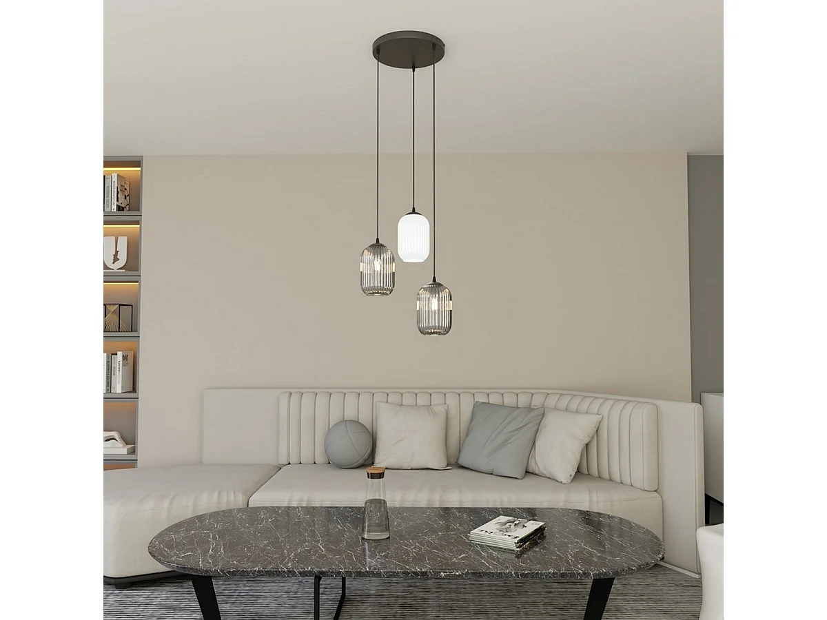 Suspension Verdi 13, Noir, 30x30x140 cm, Seven Design