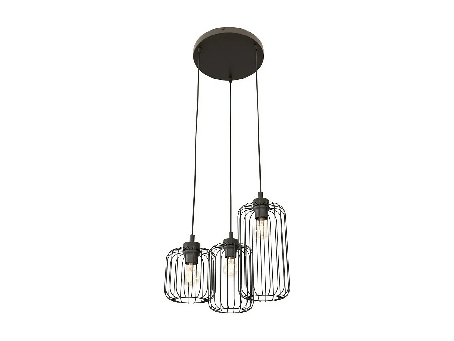 Candeeiro Suspenso Vander 2, Preto, 30x30x140 cm, Seven Design