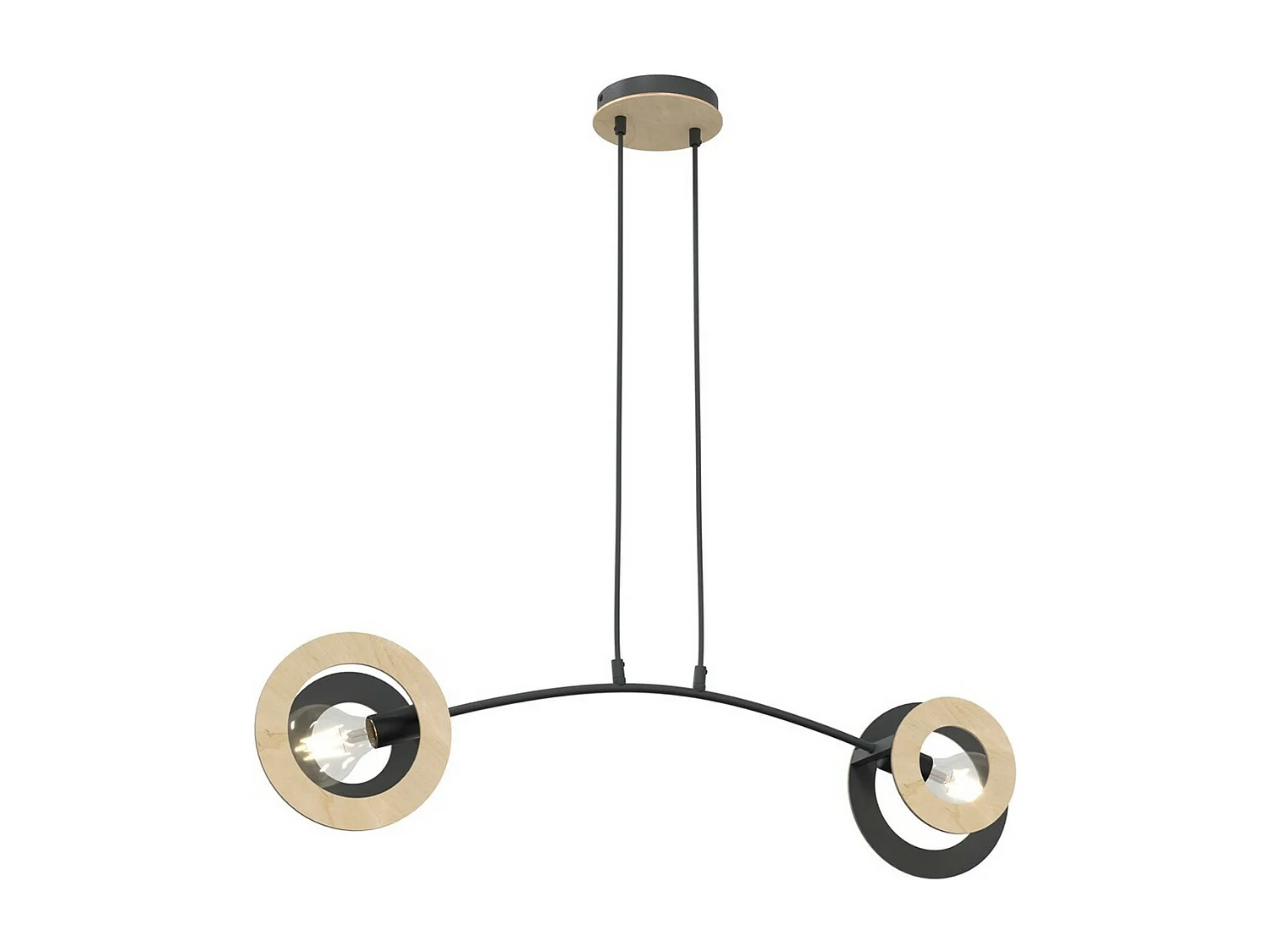 Suspension Skiva, Noir, 89x14x120 cm, Seven Design